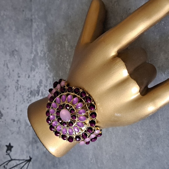 Jewelry - Purple & Pink Circular Statement Bracelet
